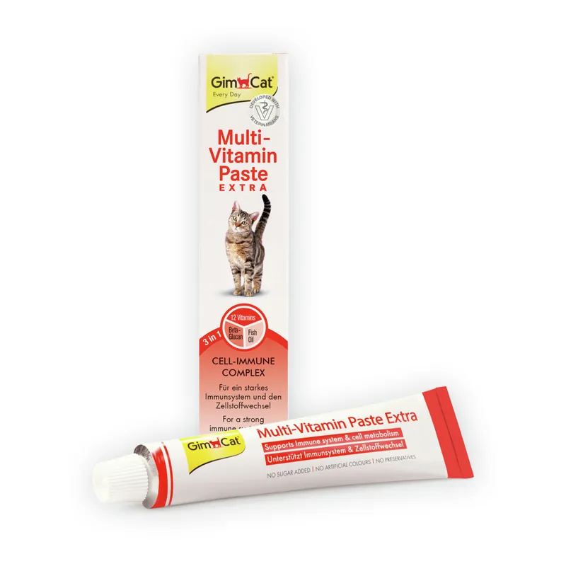 Sonderangebot GimCat Multi-Vitamin Paste Extra 100g Nahrungsergänzung für Katzen